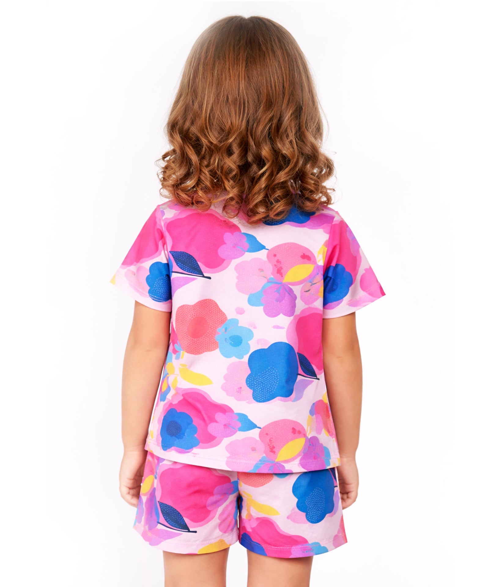 Girls' Floral Print up& downd co-ord set